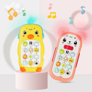 Baby Musical Mobile Phone Toys Cartoon Teether Telephone with Sound Light Cellphone Electronic Educational Toys for Infant Baby