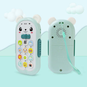 Baby Musical Mobile Phone Toys Cartoon Teether Telephone with Sound Light Cellphone Electronic Educational Toys for Infant Baby