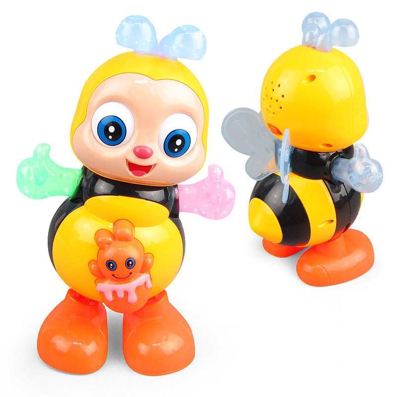 Cartoon Bee Electric Sound Flash Lighting Sing Dance Girls Boys Children Electronic Pets Music Toy