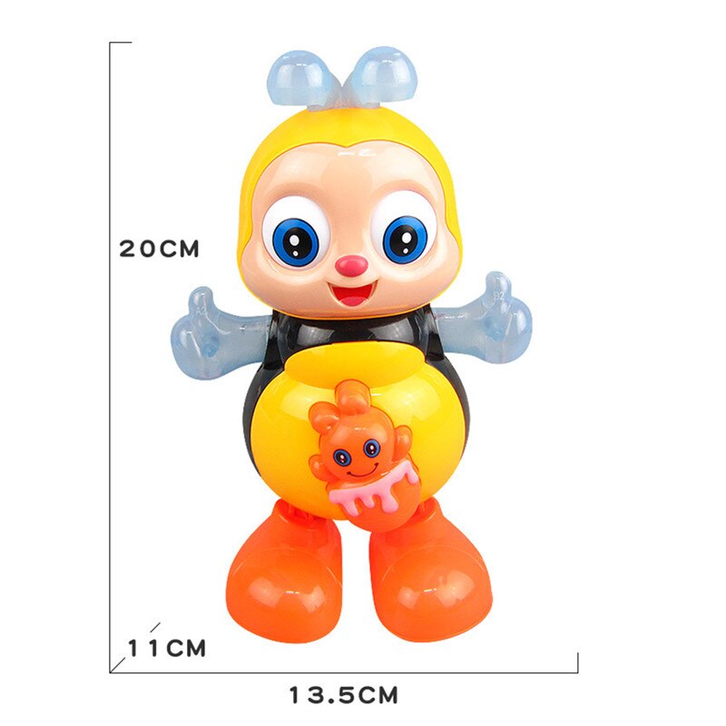 Cartoon Bee Electric Sound Flash Lighting Sing Dance Girls Boys Children Electronic Pets Music Toy