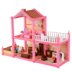 Children Handmade Dollhouse Castle DIY House Toys Miniature Doll house Birthday Gifts Toys Doll Villa Girl DIY Toys