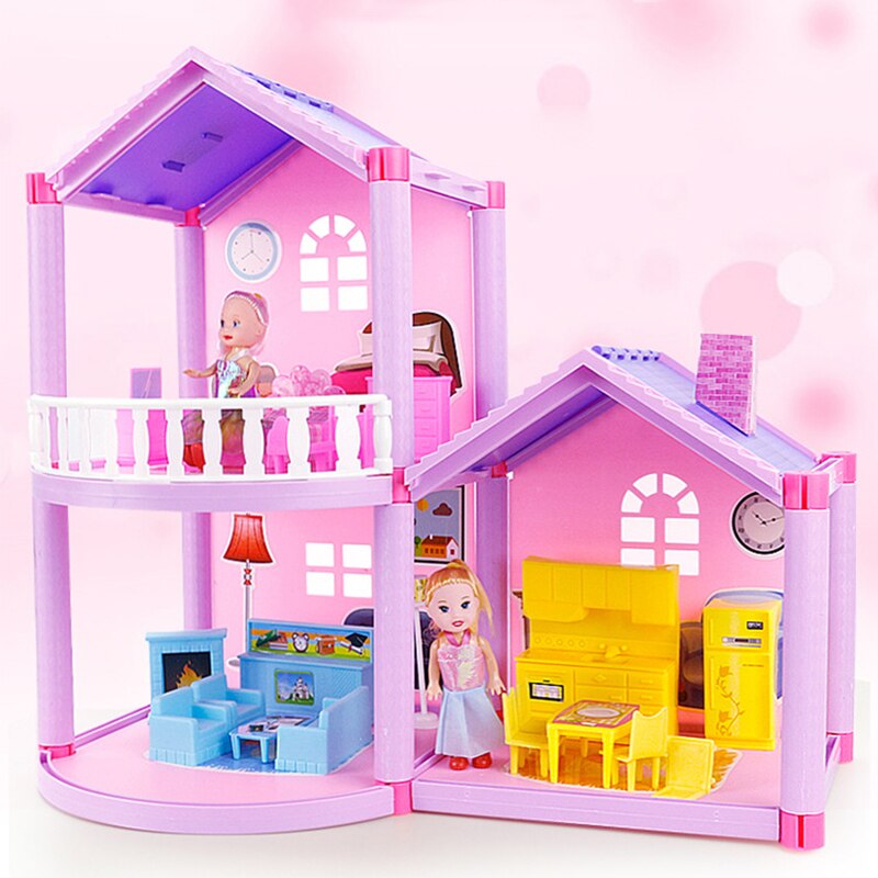 Children Handmade Dollhouse Castle DIY House Toys Miniature Doll house Birthday Gifts Toys Doll Villa Girl DIY Toys