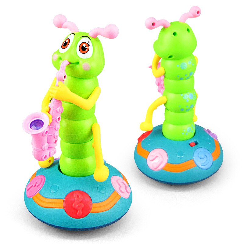 Electric Cute Worm Dancing Music Lighting Walking Cartoon Animal Doll Children Toys Birthday Gift