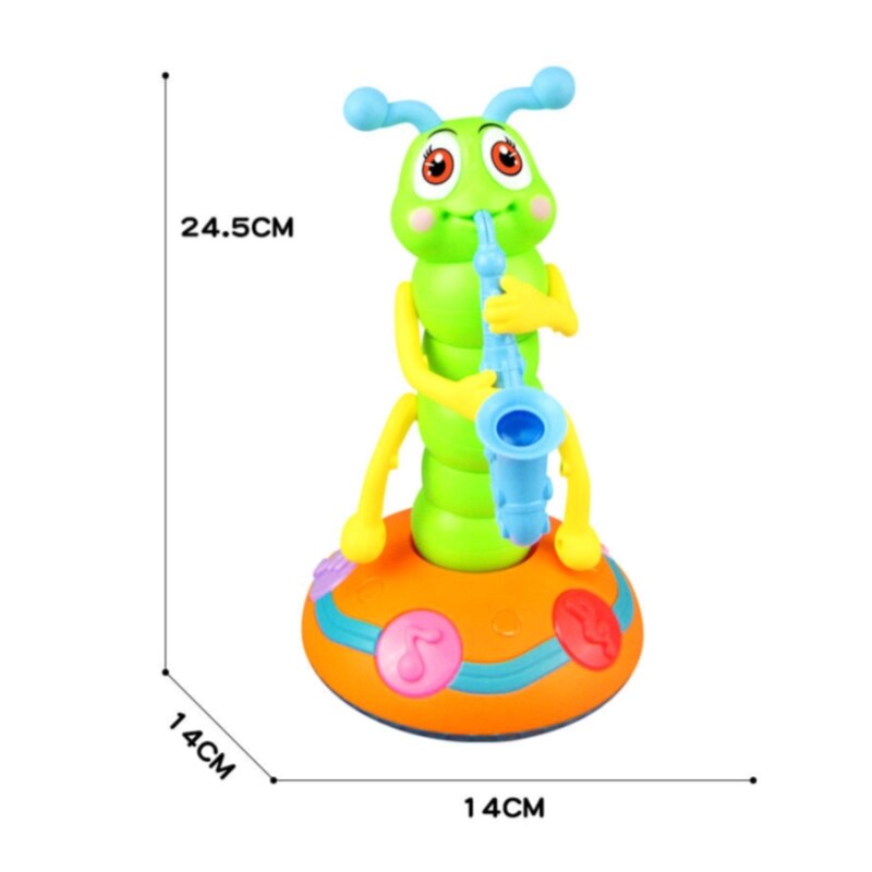 Electric Cute Worm Dancing Music Lighting Walking Cartoon Animal Doll Children Toys Birthday Gift