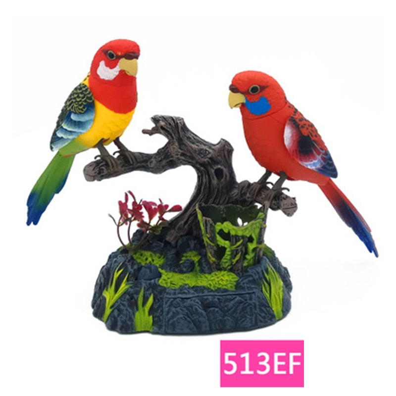 Family pet bird toys talking birds pet birds pet bird cage electric voice control children's toys gift