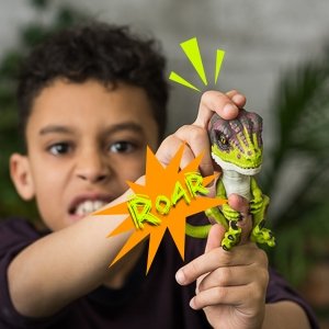 Fingertip Dinosaur Electronic Pet Interactive Toy Domesticated Raptor Bruce Finger Dinosaur Kids Xmas Gift Toys for Children