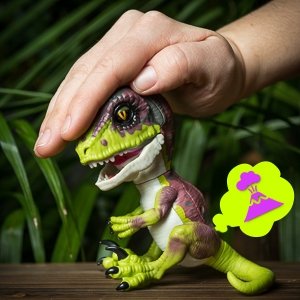 Fingertip Dinosaur Electronic Pet Interactive Toy Domesticated Raptor Bruce Finger Dinosaur Kids Xmas Gift Toys for Children