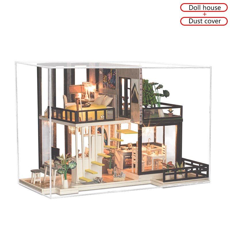 Forest Miniatures Doll House Children DIY Furniture Miniaturas Dollhouse Toys Handmade 3D Loft Dollhouses For Children Gifts