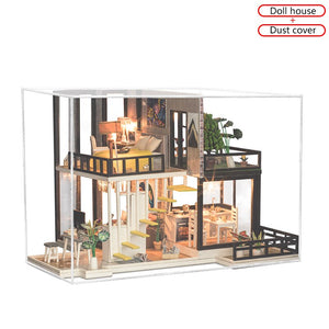 Forest Miniatures Doll House Children DIY Furniture Miniaturas Dollhouse Toys Handmade 3D Loft Dollhouses For Children Gifts