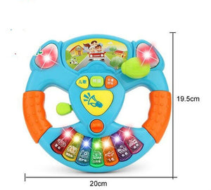 Promotion Toy Musical Instruments for Kids Baby Steering Wheel Musical Handbell Developing Educational Toys for Children Gift